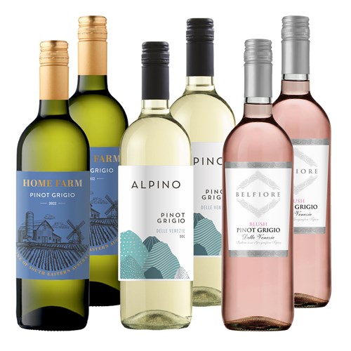 The Pinot Grigio Wine Case of 6 - Next Day Delivery